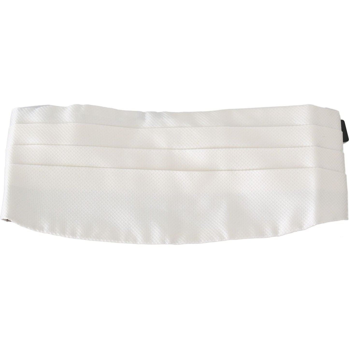 Dolce & Gabbana Elegant Silk White Patterned Cummerbund Dolce & Gabbana Light Gray