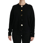 Dolce & Gabbana Black Button Embellished Cardigan Sweater TSH3861-40