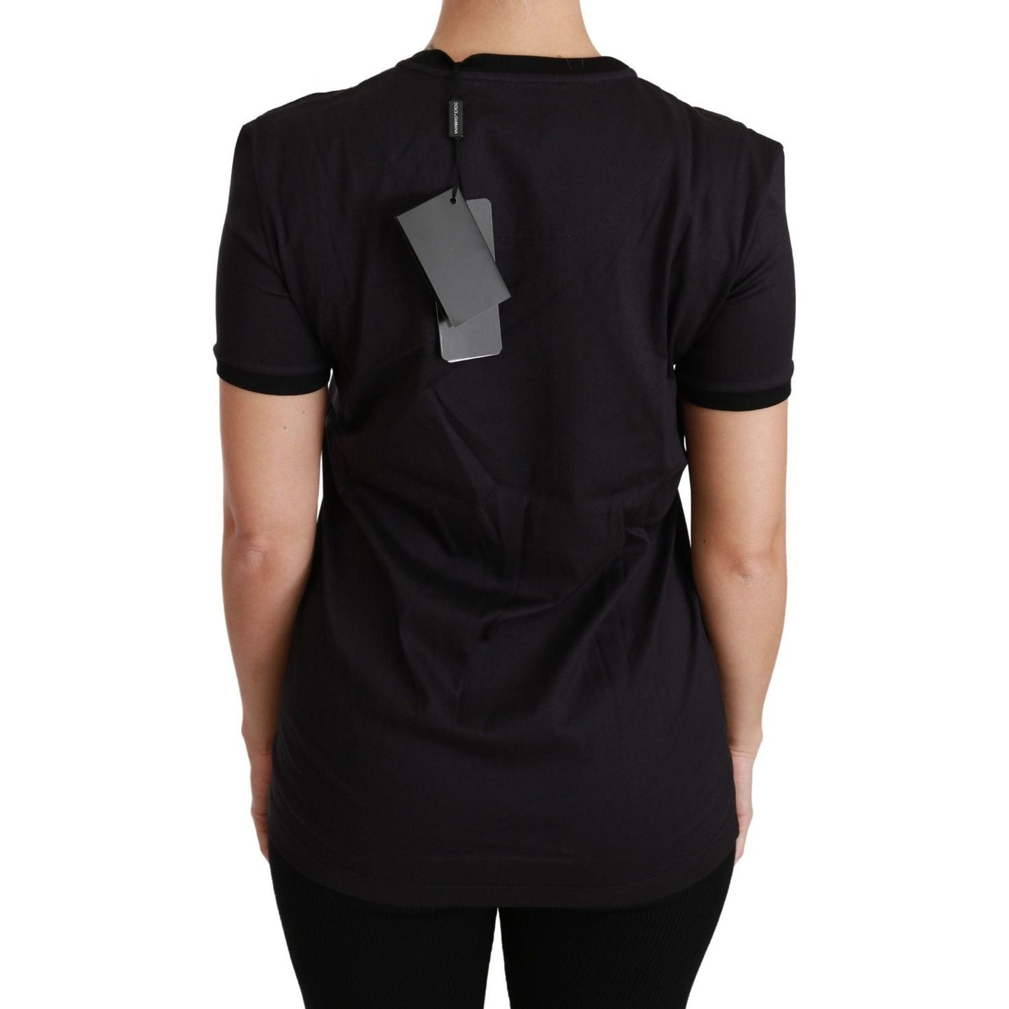 Dolce & Gabbana Black #ImAChristmasTree Crewneck Top T-shirt TSH4444-36