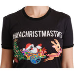 Dolce & Gabbana Black #ImAChristmasTree Crewneck Top T-shirt TSH4444-36