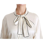 Dolce & Gabbana Beige 3/4 Sleeve Shirt Blouse Silk Top TSH4488-46