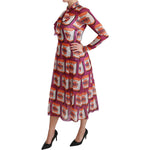 Dolce & Gabbana Purple Silk Bellezza A-Line Gown Dress DR2514-38