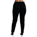 Dolce & Gabbana Blue Corduroy Mid Waist Skinny Pants Jeans PAN70925-38