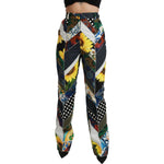 Dolce & Gabbana Multicolor Print High Waist Straight Pants PAN70936-40