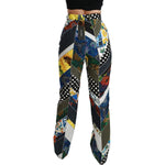 Dolce & Gabbana Multicolor Print High Waist Straight Pants PAN70936-40