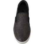 Dolce & Gabbana Elegant Gray Caiman Leather Loafers Dolce & Gabbana Dark Slate Gray