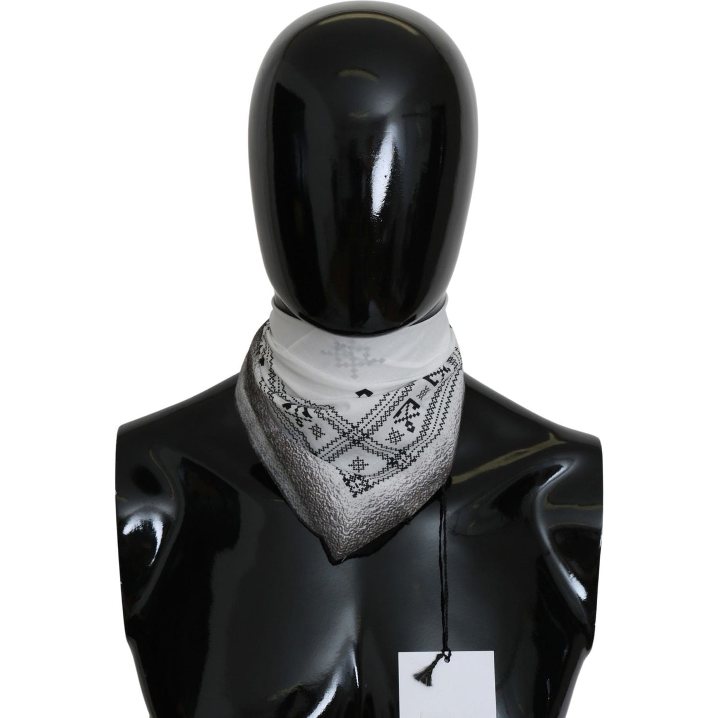 Costume National Chic White Cotton Men's Scarf Costume National Black