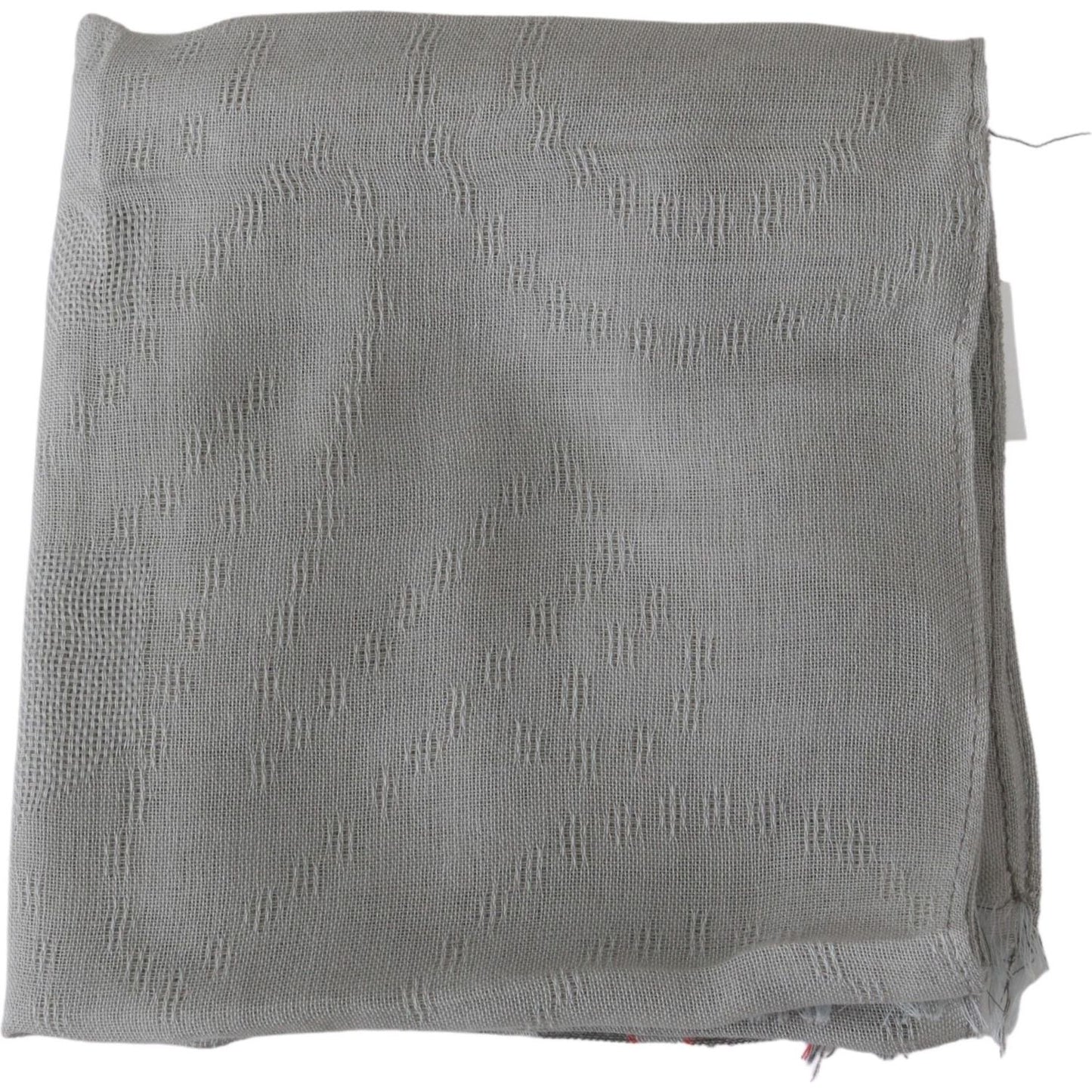 Costume National Elegant Gray Cotton Men's Scarf Scarves Costume National Slate Gray