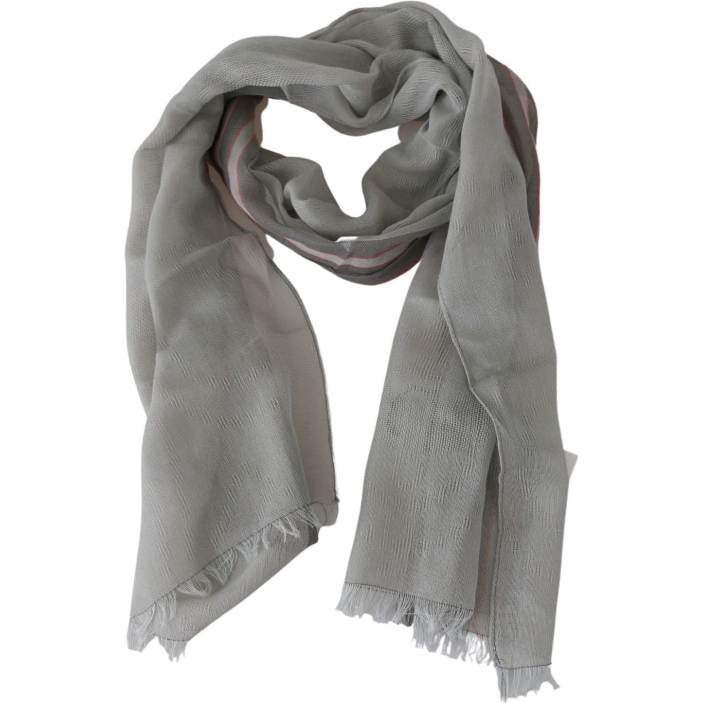 Costume National Elegant Gray Cotton Men's Scarf Scarves Costume National Slate Gray