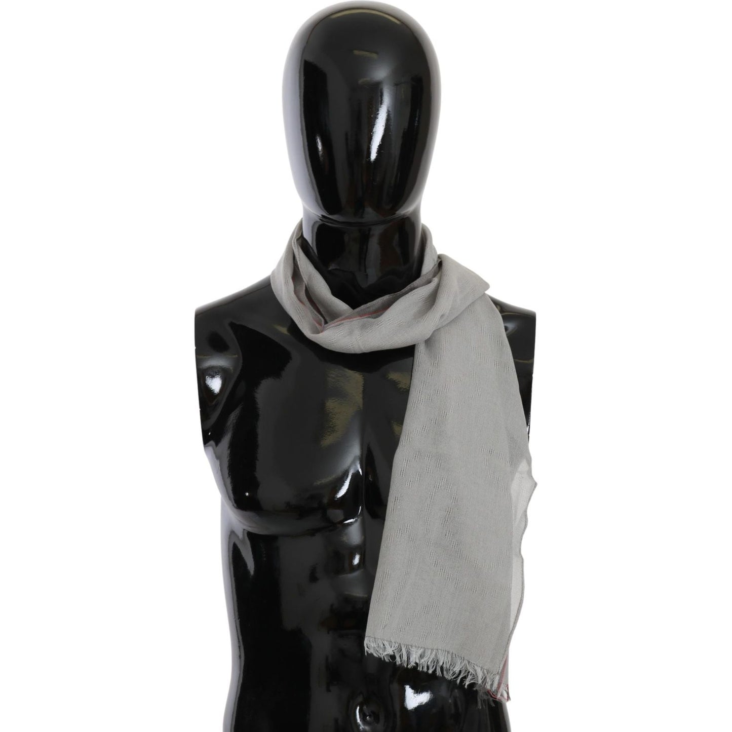 Costume National Elegant Gray Cotton Men's Scarf Scarves Costume National Dark Gray