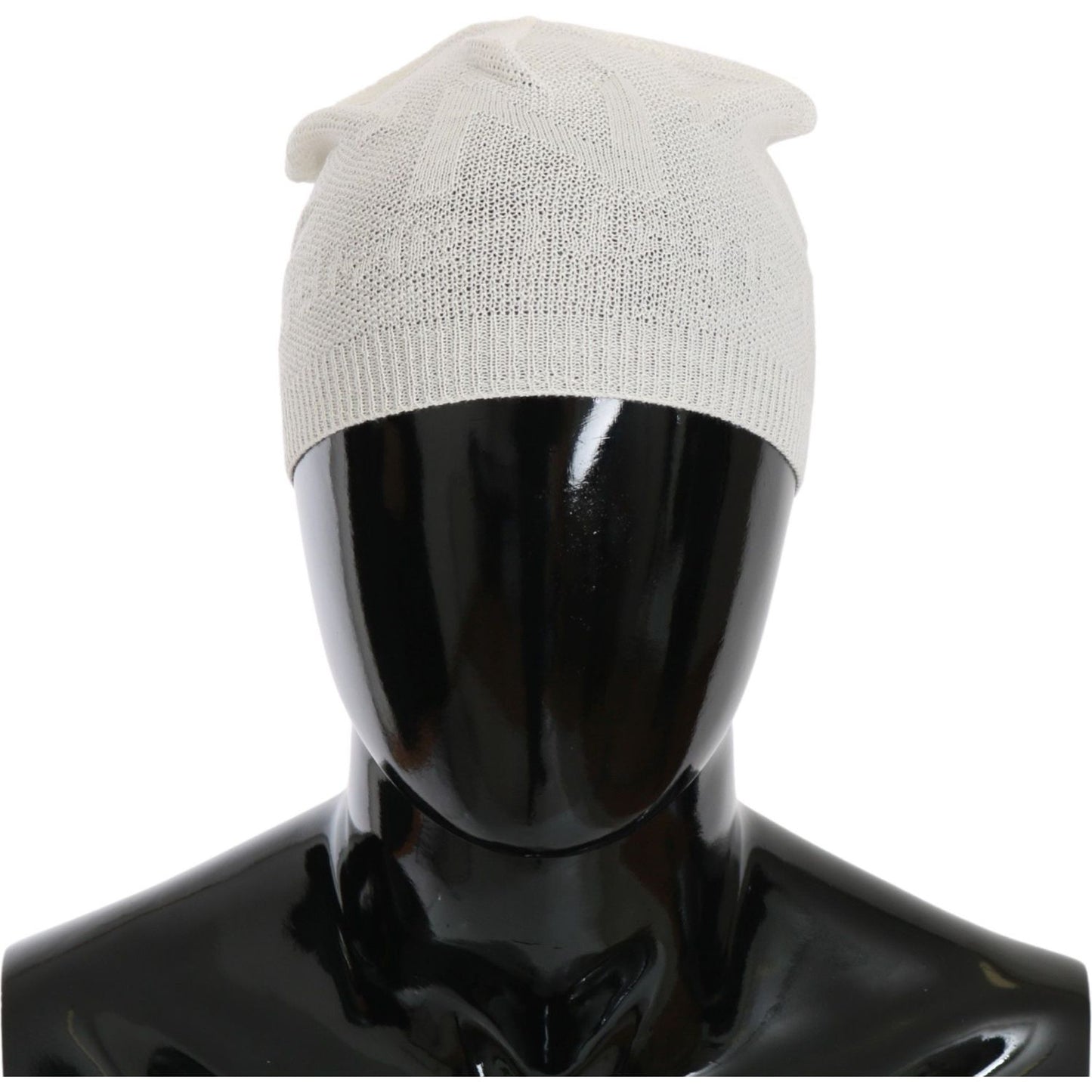Costume National Elegant White Wool Blend Beanie Hat Beanie Hat Costume National Black