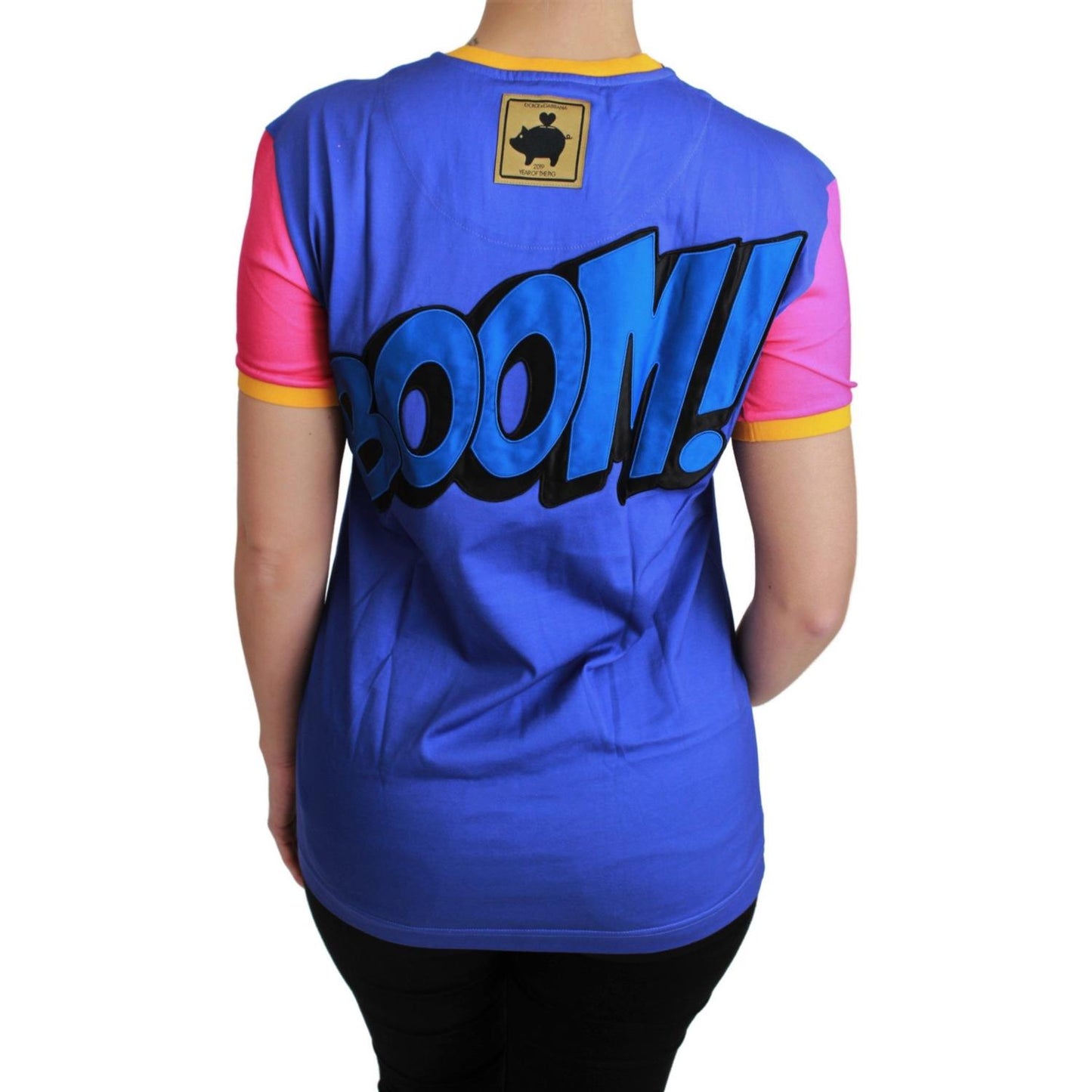 Dolce & Gabbana Purple PIG SUPERGIRL Top Cotton T-shirt TSH4553-36