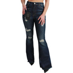 Dolce & Gabbana Blue Denim Cotton Stretch Flared Jeans PAN71050-36
