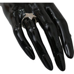 Nialaya Chic Silver CZ Crystal Women's Statement Ring Ring Nialaya Black