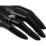 Nialaya Chic Silver CZ Crystal Women's Statement Ring Ring Nialaya Black