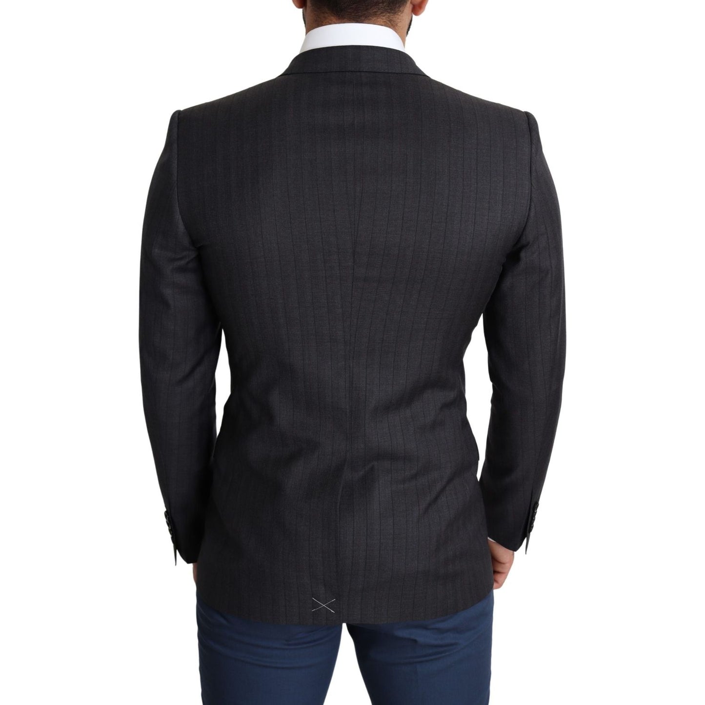 Dolce & Gabbana Elegant Black Virgin Wool Martini Blazer Dolce & Gabbana Dark Slate Gray