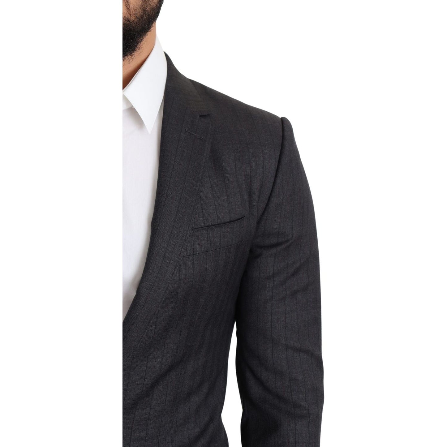 Dolce & Gabbana Elegant Black Virgin Wool Martini Blazer Dolce & Gabbana Dark Slate Gray