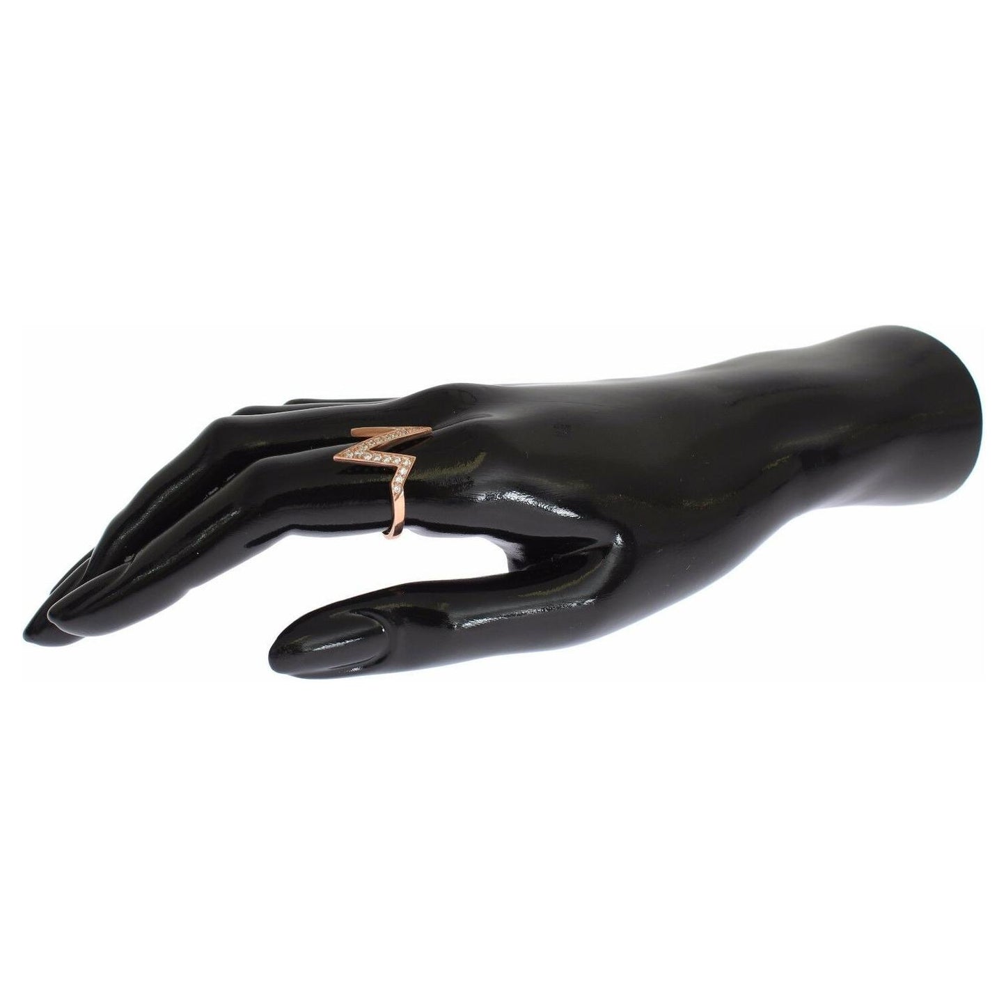 Nialaya Elegant Pink Crystal Encrusted Silver Ring Ring Nialaya Dark Slate Gray