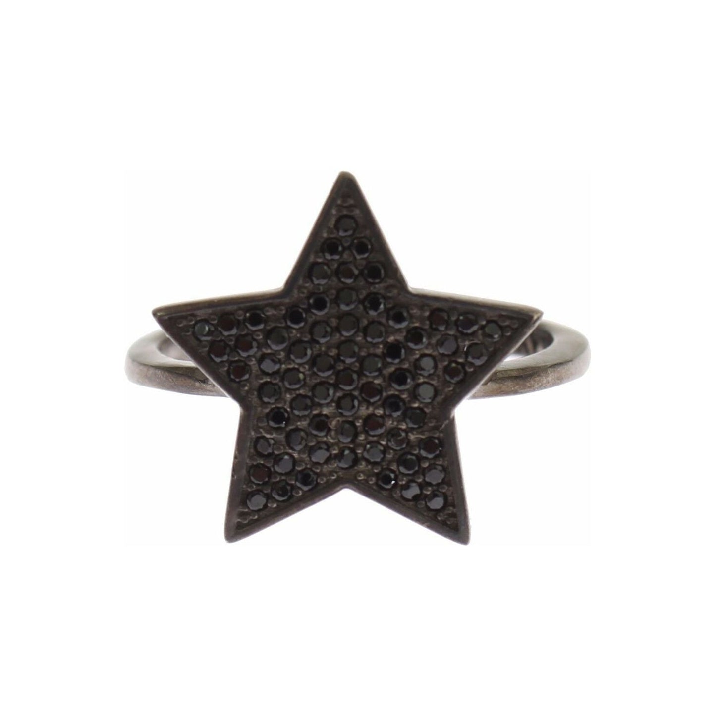 Nialaya Exquisite Sterling Silver CZ Crystal Ring Ring Nialaya Dark Slate Gray