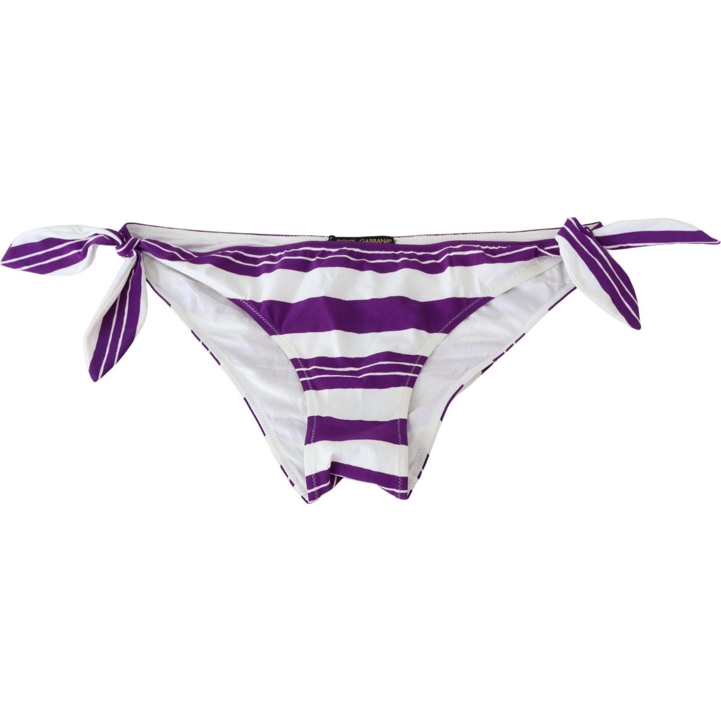 Dolce & Gabbana Chic Striped Bikini Bottom - Effortless Poolside Glamour Dolce & Gabbana Dark Slate Blue