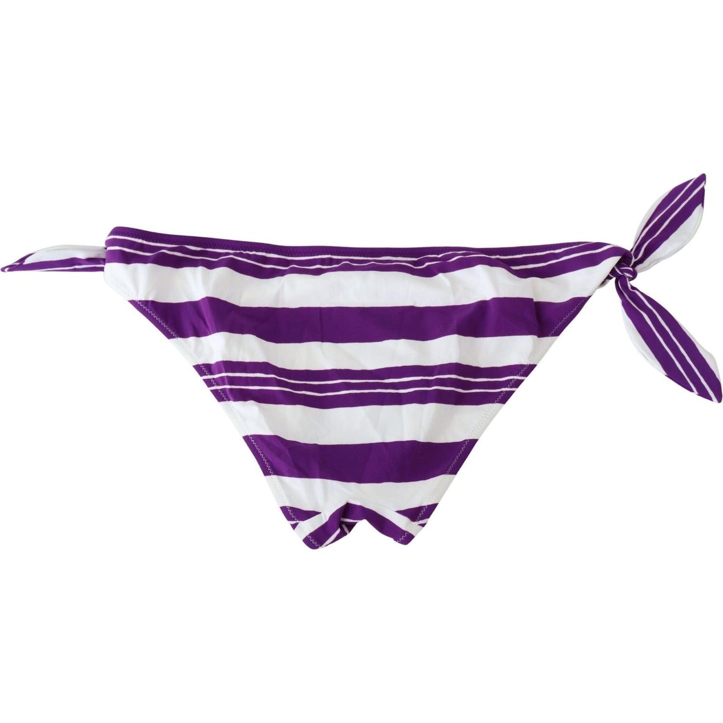 Dolce & Gabbana Chic Striped Bikini Bottom - Effortless Poolside Glamour Dolce & Gabbana Light Gray
