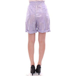 Licia Florio Purple Above-Knee Wrap Shorts GSS10161-1