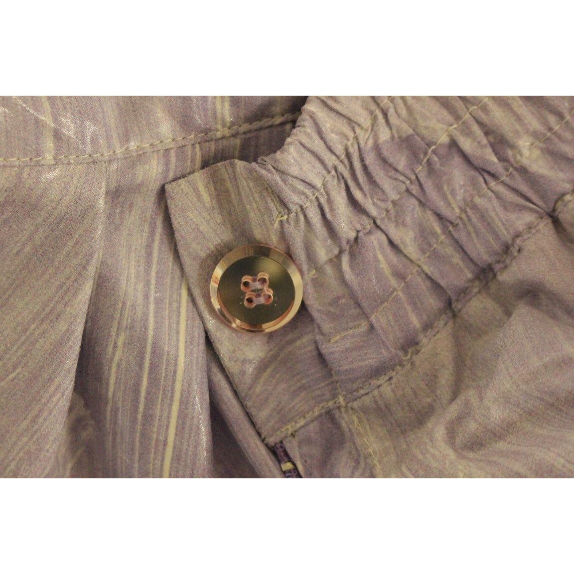 Licia Florio Purple Above-Knee Wrap Shorts GSS10161-1