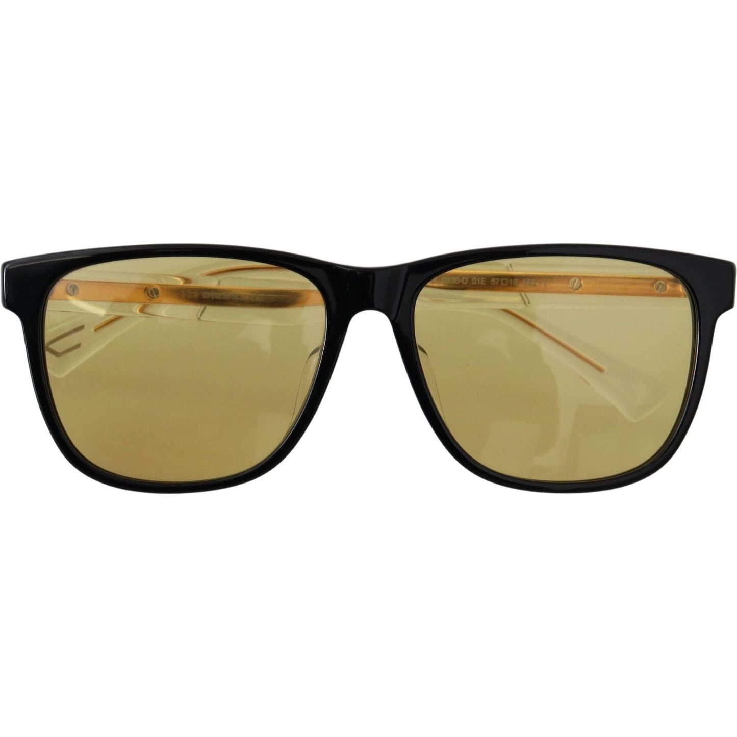 Diesel Chic Black Acetate Sunglasses with Yellow Lenses Diesel Dark Khaki