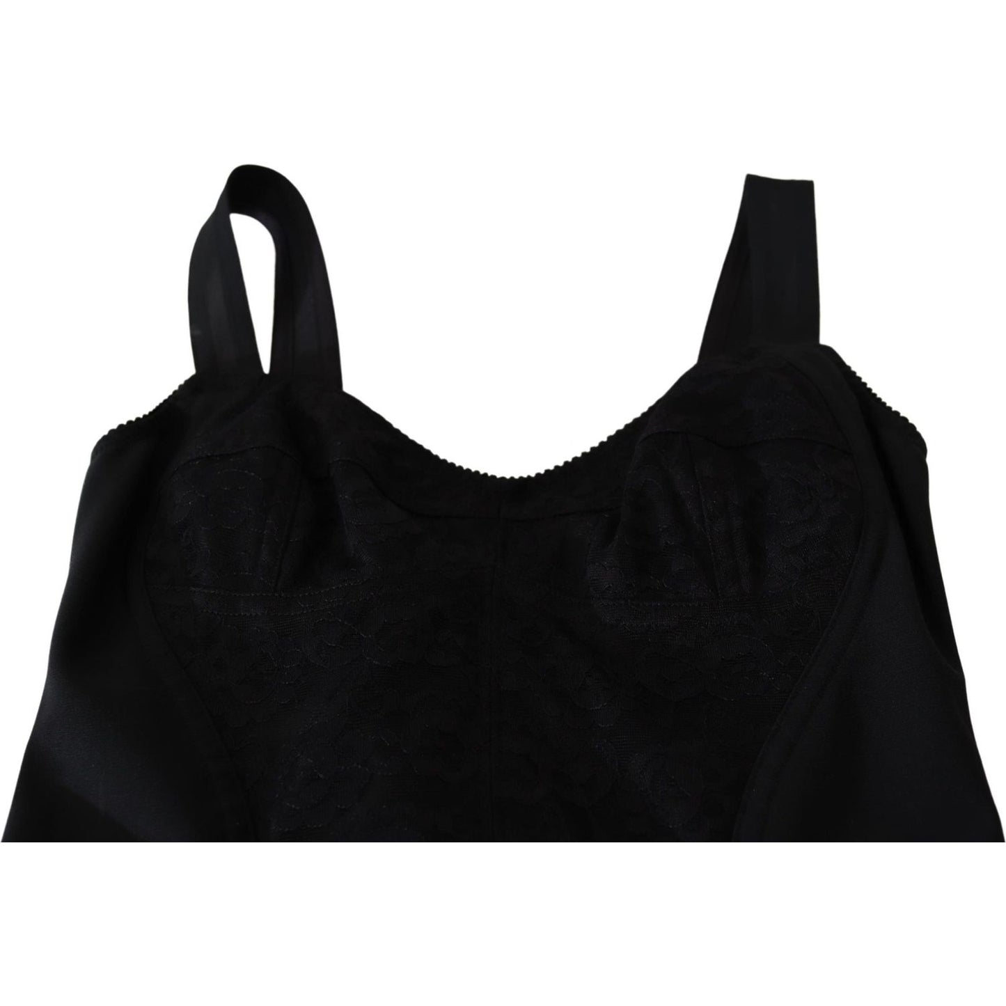 Dolce & Gabbana Elegant Black Lace Bodysuit Corset Dress Dolce & Gabbana Black