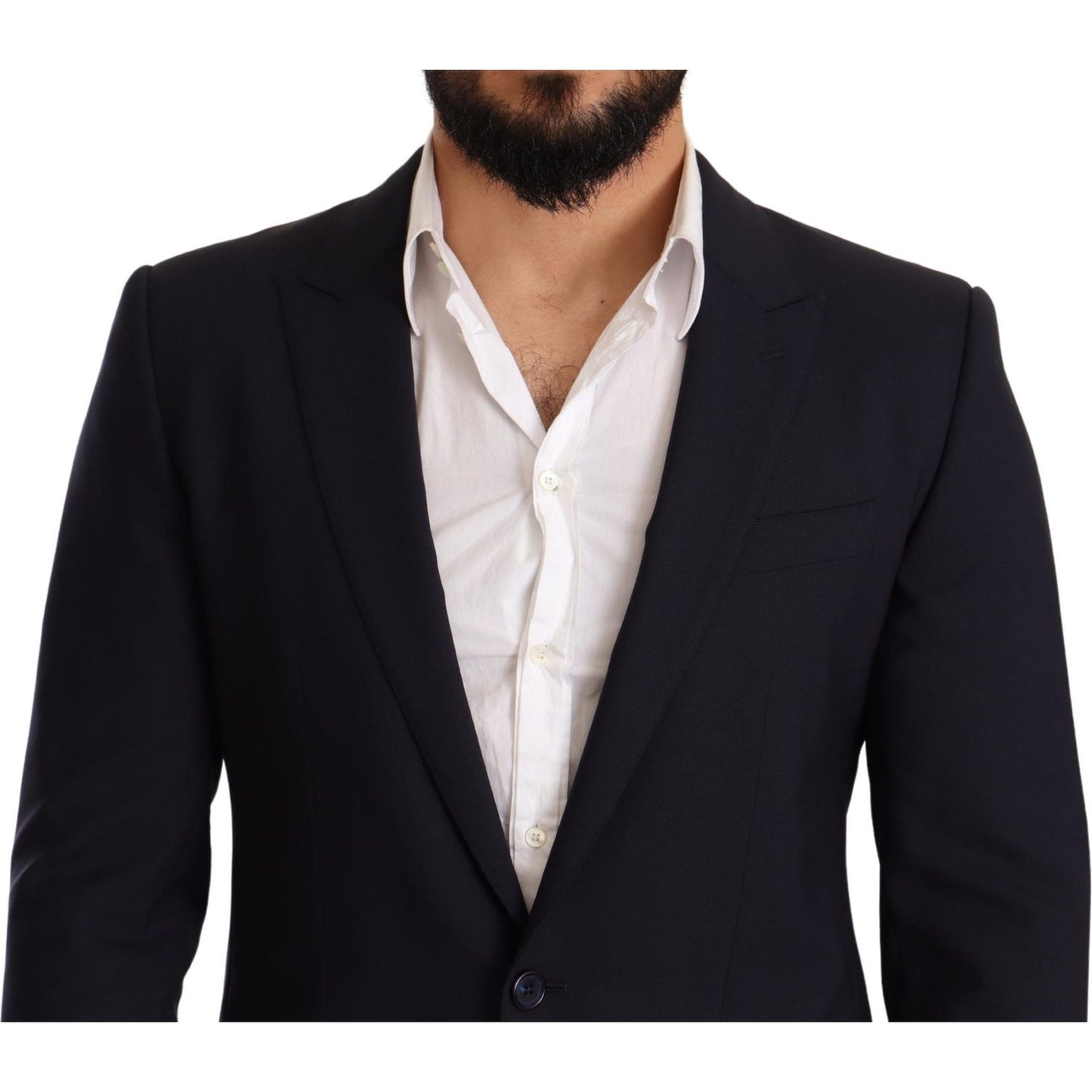 Dolce & Gabbana Elegant Navy Martini Blazer by Renowned Tailors Dolce & Gabbana Black