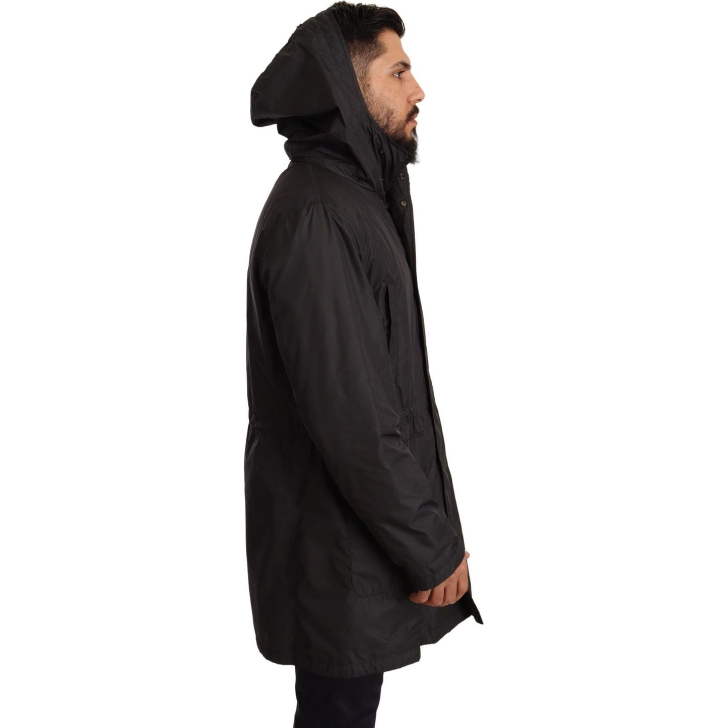 Dolce & Gabbana Elegant Black Hooded Blouson Jacket Dolce & Gabbana Black