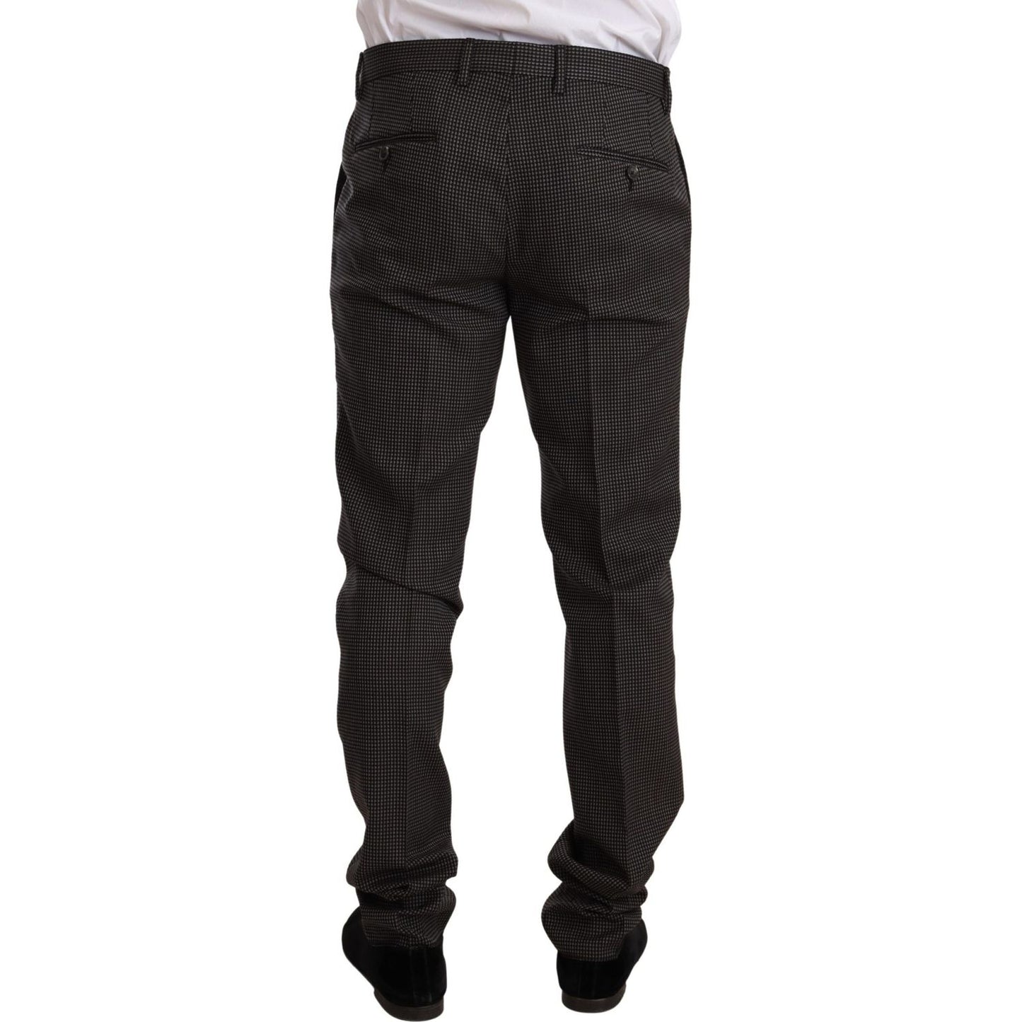 Dolce & Gabbana Elegant Gray Martini Woolen Suit Set Suit Dolce & Gabbana Black