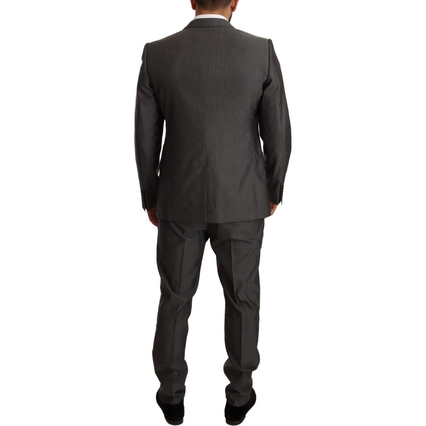 Dolce & Gabbana Elegant Martini Slim-Fit Wool Silk Suit Suit Dolce & Gabbana Dark Slate Gray