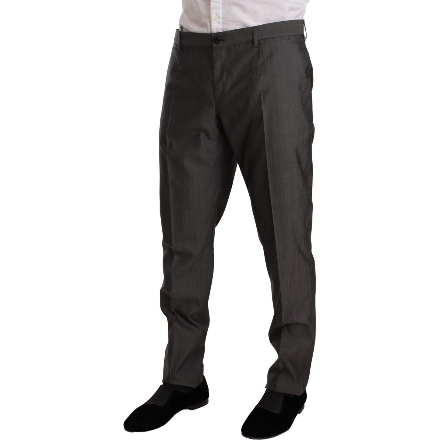 Dolce & Gabbana Elegant Martini Slim-Fit Wool Silk Suit Suit Dolce & Gabbana Dark Slate Gray
