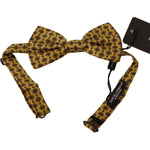 Dolce & Gabbana Elegant Yellow Silk Bow Tie Bow Tie Dolce & Gabbana Dark Olive Green