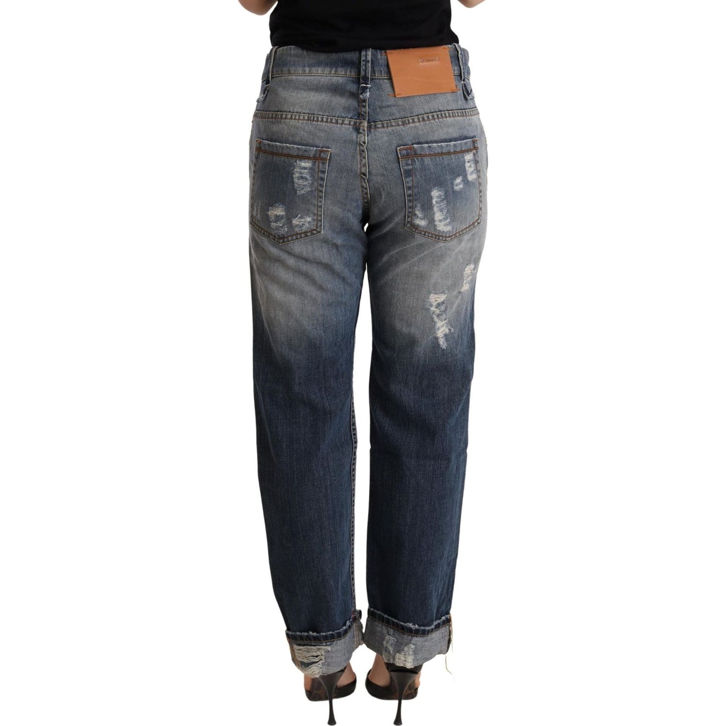 Acht Authentic Mid Waist Baggy Denim Jeans WOMAN TROUSERS Acht Dark Slate Gray