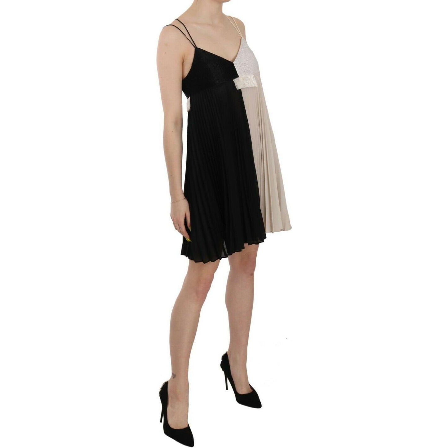 PINKO Chic Plunging A-Line Princess Mini Dress WOMAN DRESSES PINKO Rosy Brown