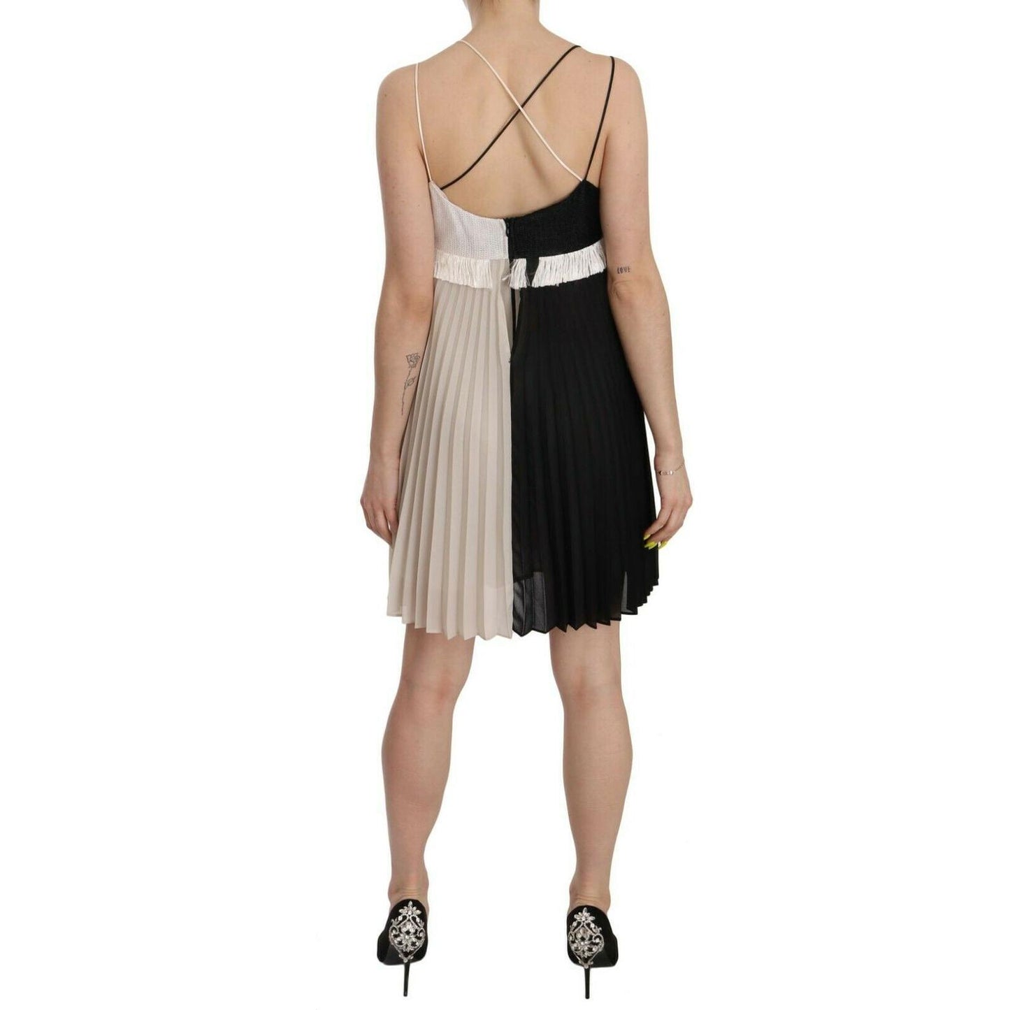 PINKO Chic Plunging A-Line Princess Mini Dress WOMAN DRESSES PINKO Rosy Brown
