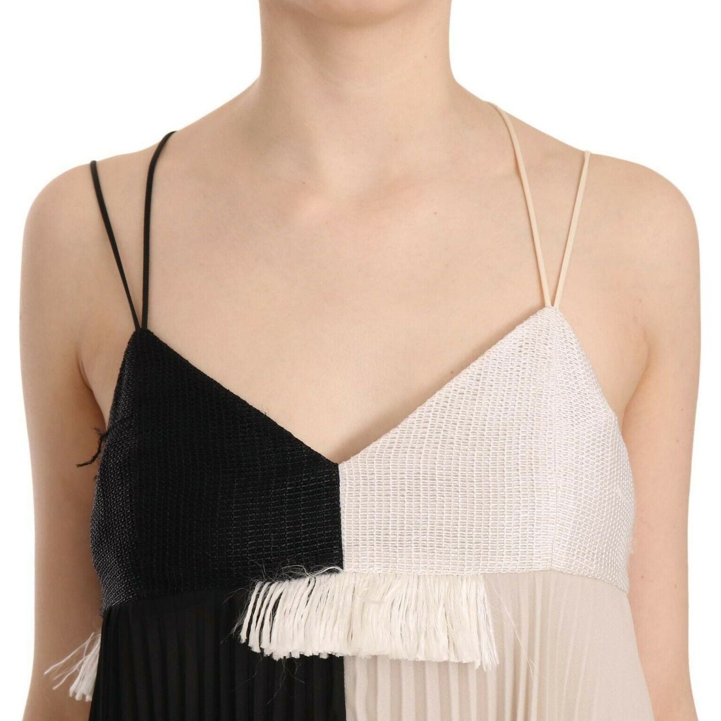 PINKO Chic Plunging A-Line Princess Mini Dress WOMAN DRESSES PINKO Wheat