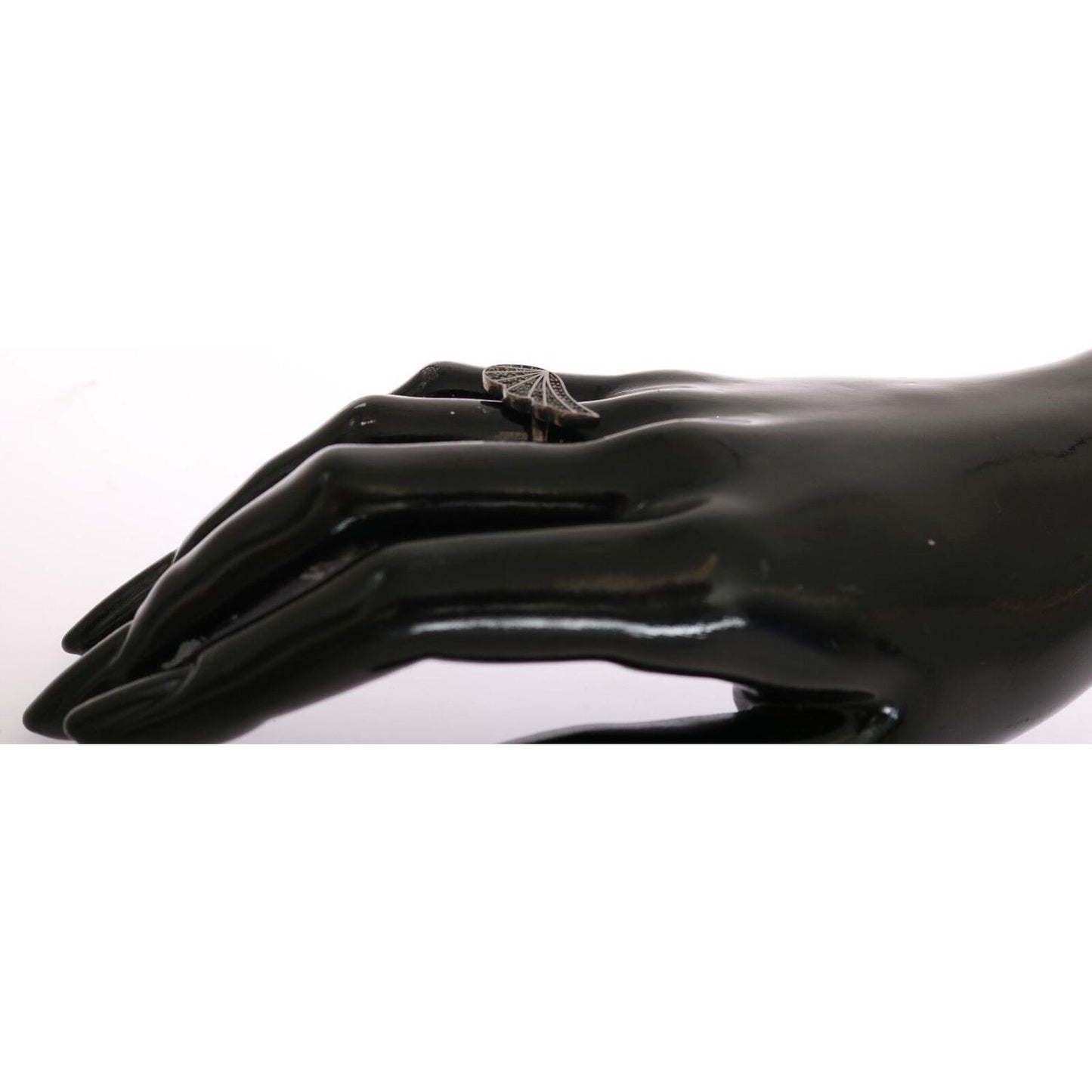 Nialaya Black Rhodium Silver Crystal Ring Ring Nialaya Lavender