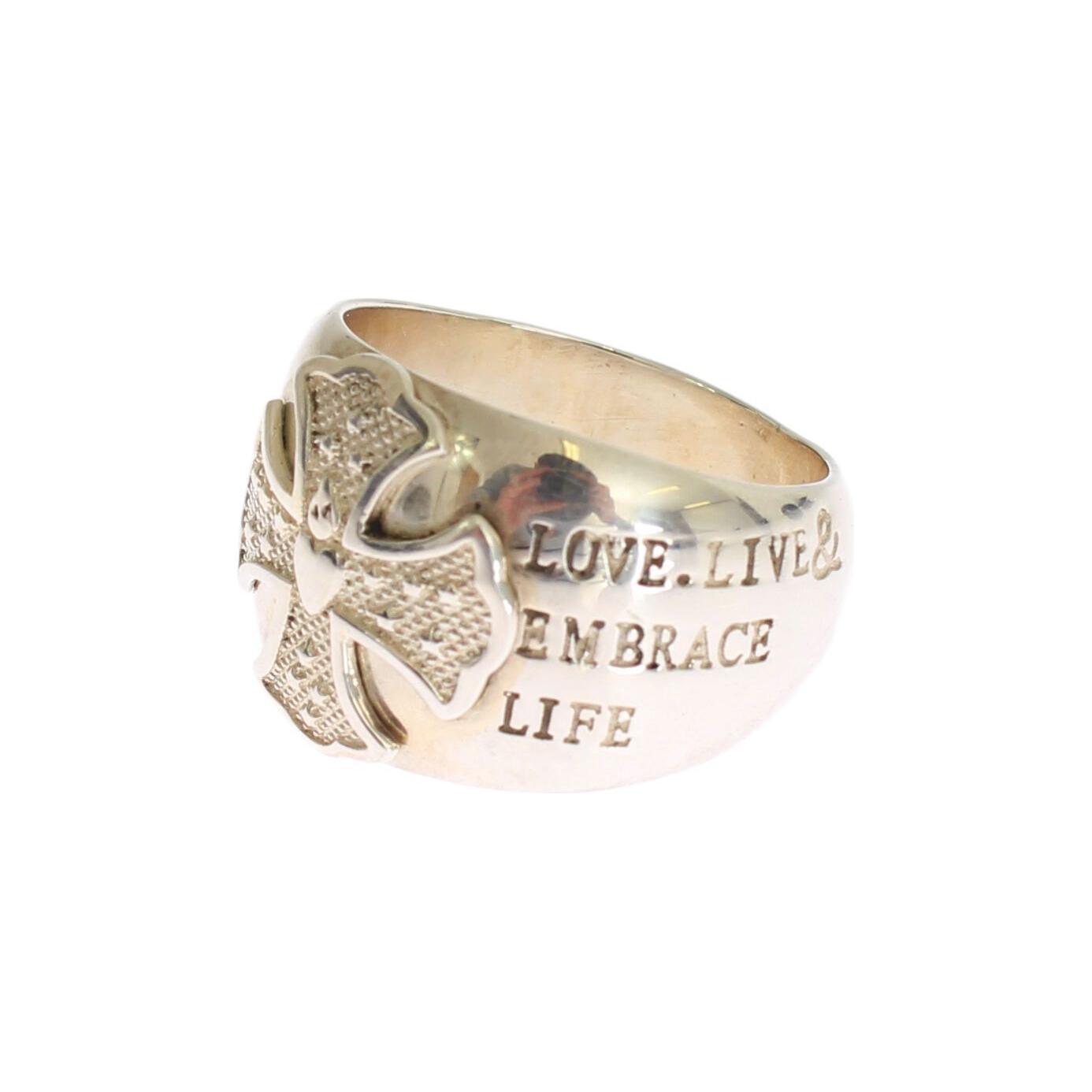 Nialaya Elegant Sterling Silver Statement Ring Ring Nialaya Light Gray