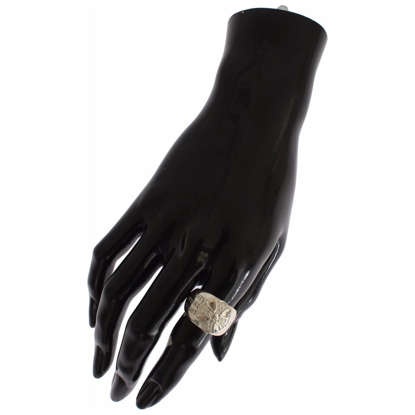 Nialaya Elegant Sterling Silver Statement Ring Ring Nialaya Black