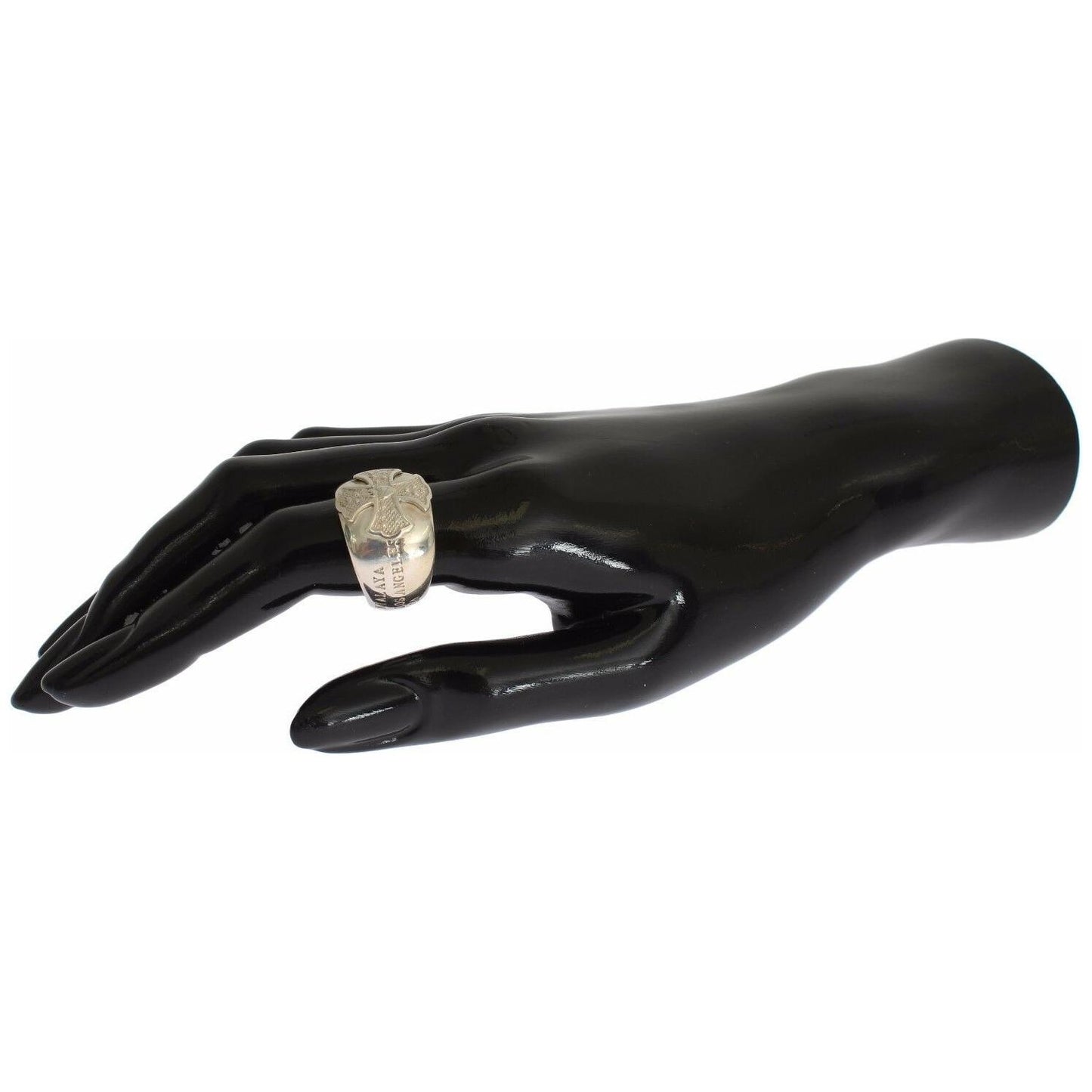 Nialaya Elegant Sterling Silver Statement Ring Ring Nialaya Dark Slate Gray