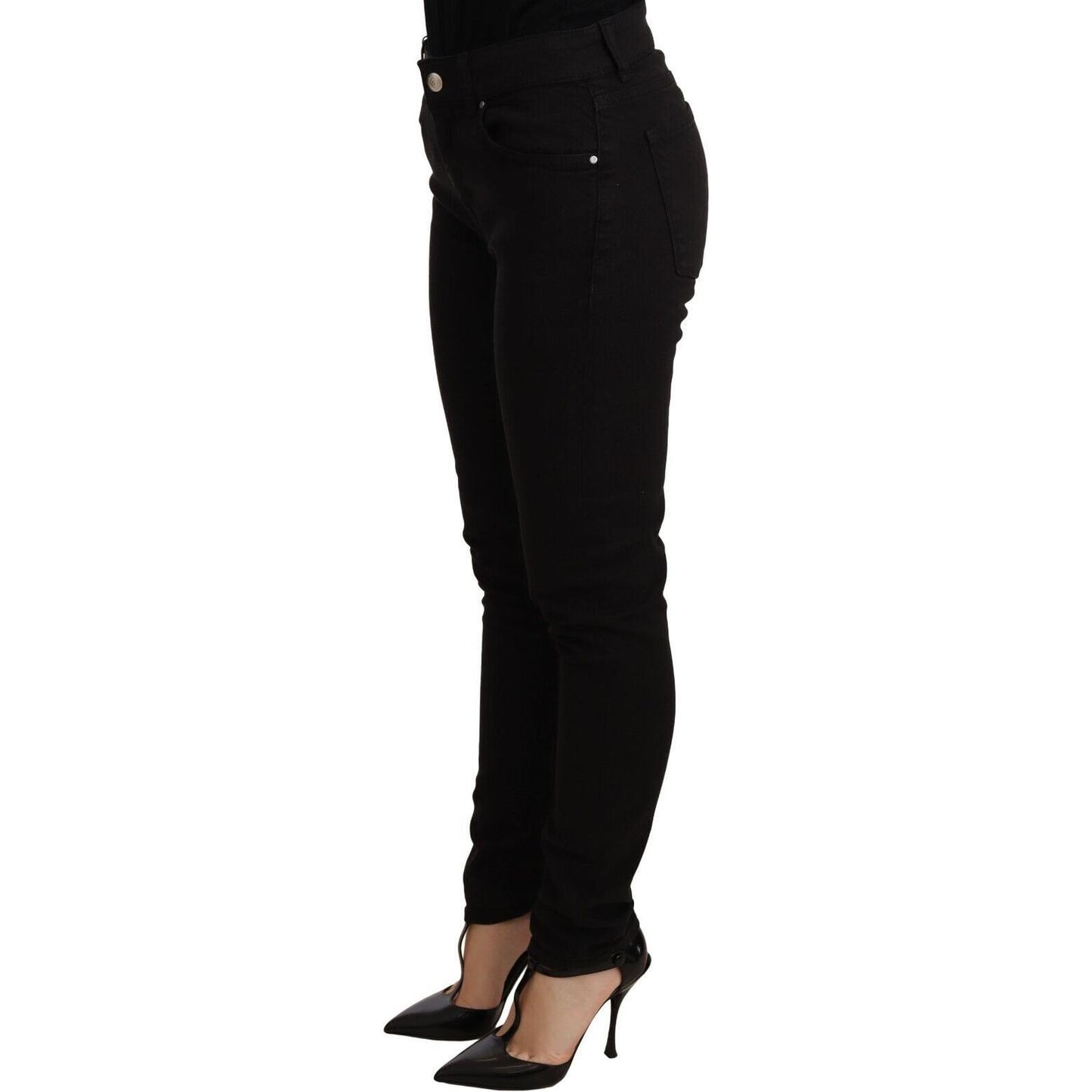 Dolce & Gabbana Elegant Slim-Fit Black Skinny Jeans Dolce & Gabbana Black