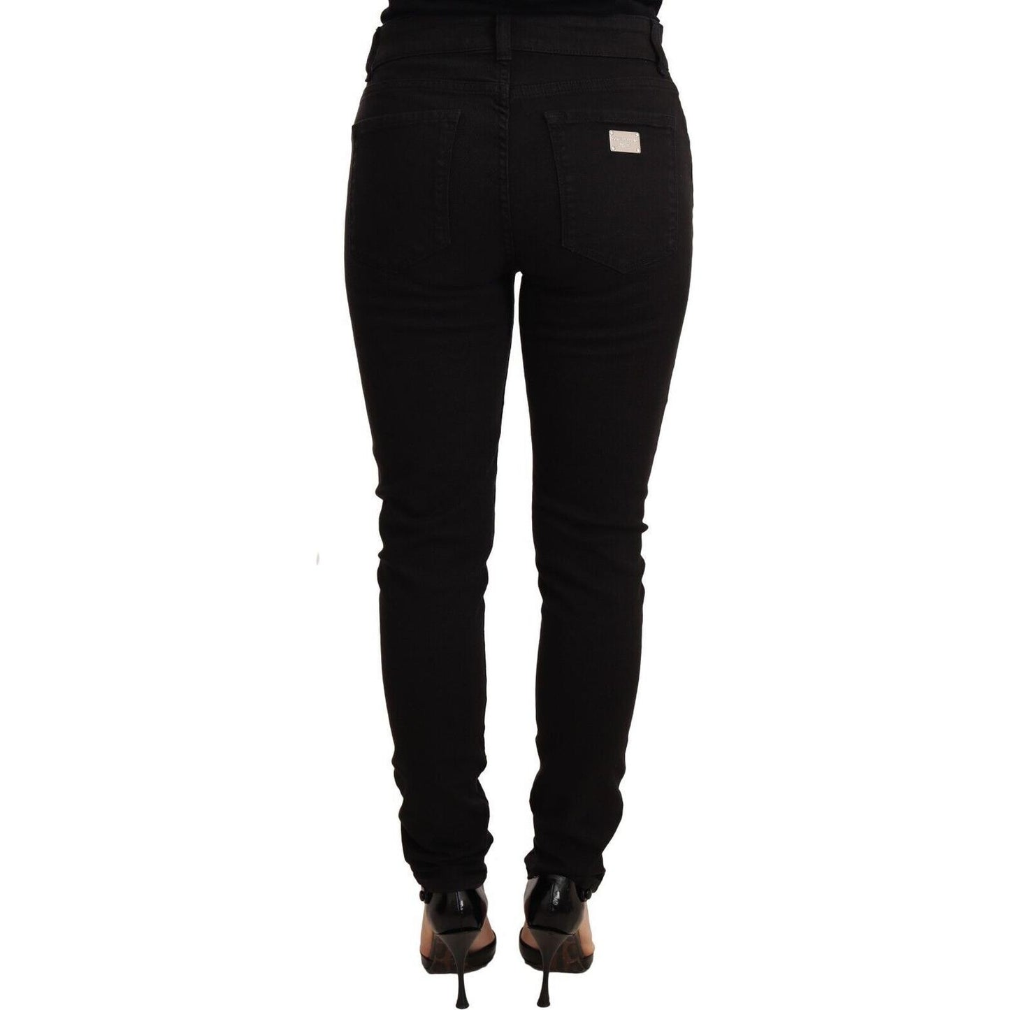 Dolce & Gabbana Elegant Slim-Fit Black Skinny Jeans Dolce & Gabbana Black