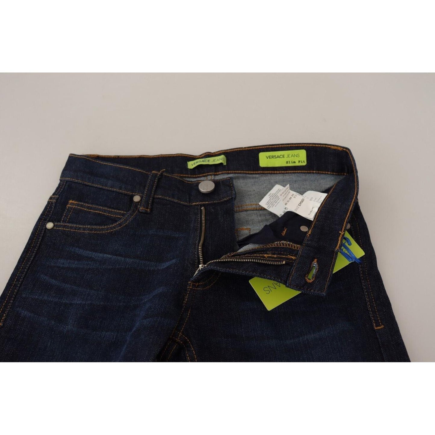 Versace Jeans Elegant Low Waist Skinny Designer Jeans Jeans & Pants Versace Jeans Black