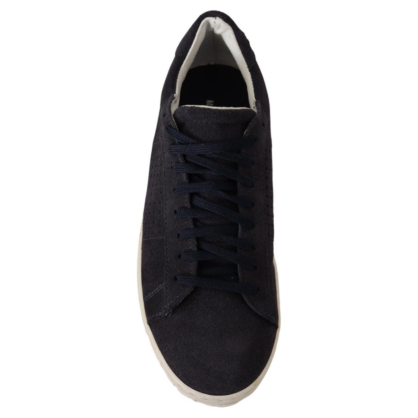 La Scarpa Italiana Elegant Suede Low Top Sneakers MAN SNEAKERS La Scarpa Italiana Black