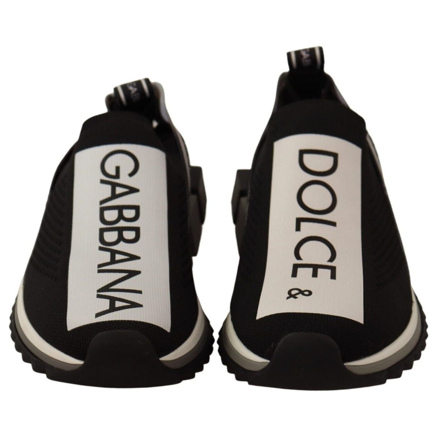 Dolce & Gabbana Chic Monochrome Sorrento Slip-On Sneakers Dolce & Gabbana Black