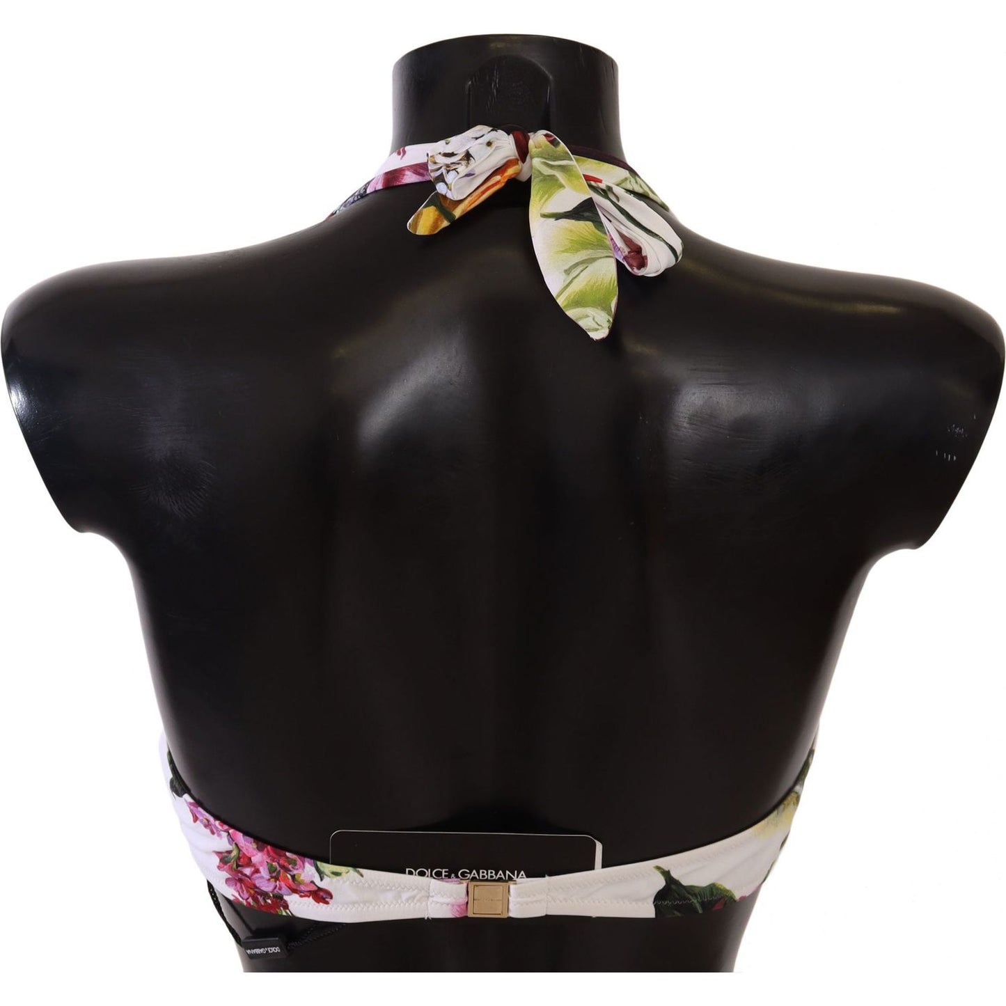 Dolce & Gabbana Chic Floral Print Bikini Top - Summer Essential WOMAN SWIMWEAR Dolce & Gabbana Black