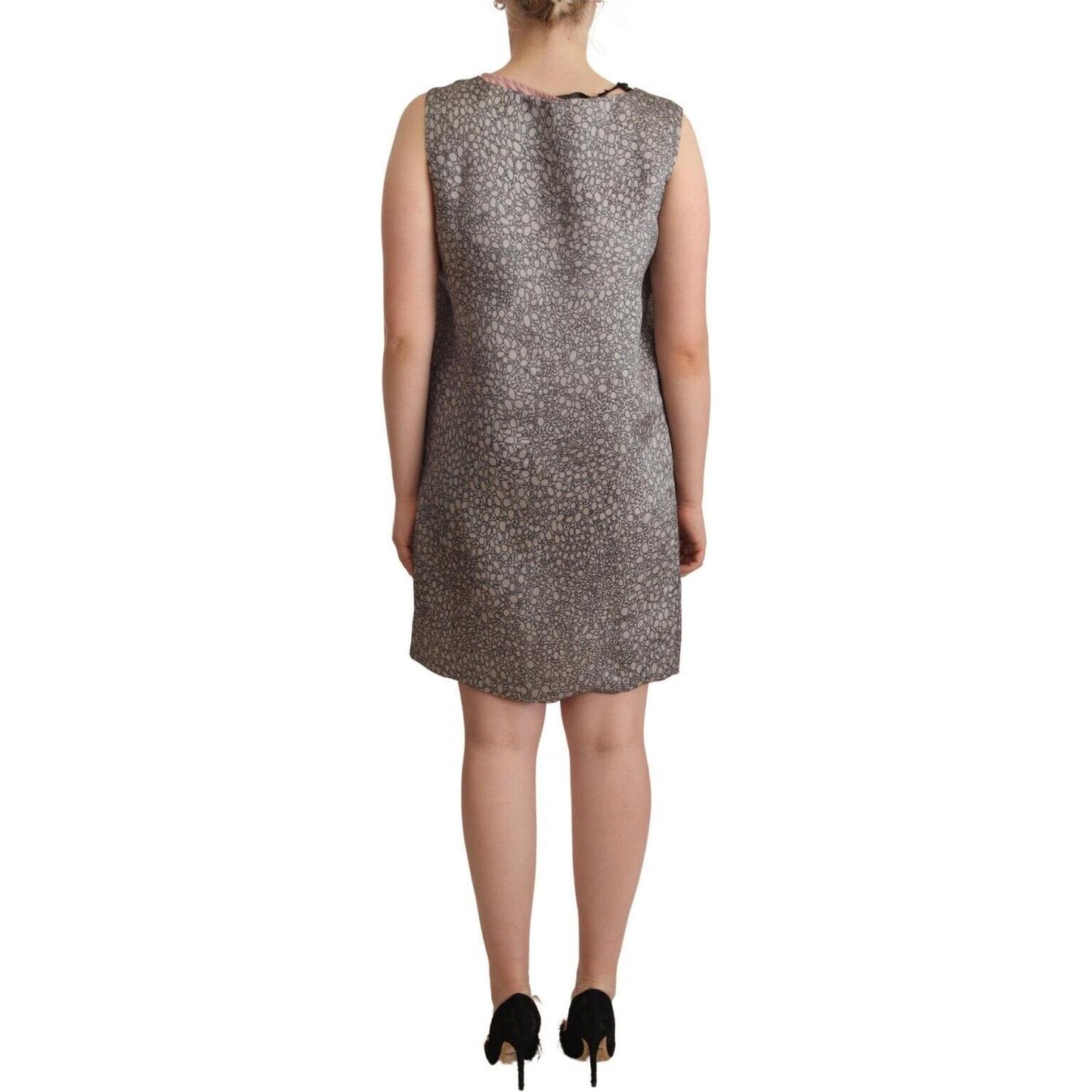 Comeforbreakfast Elegant Silk Shift Dress in Sophisticated Gray WOMAN DRESSES Comeforbreakfast Dim Gray